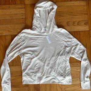 James Perse White Pullover Hoodie